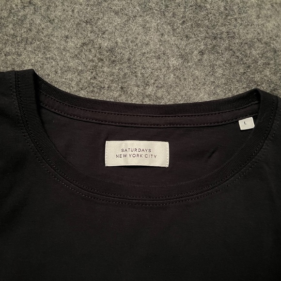 SATURDAYS NYC Super Ellipse Black L/S T-Shirt LARG - Picture 6 of 10